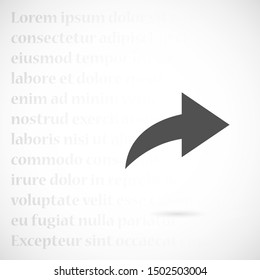 Arrow Icon in trendy flat style isolated on grey background. Arrow symbol for your web site design, logo, app, UI. Vector illustration, EPS10.
