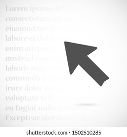 Arrow Icon in trendy flat style isolated on grey background. Arrow symbol for your web site design, logo, app, UI. Vector illustration, EPS10.