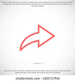 Arrow Icon in trendy flat style isolated on grey background. Arrow symbol for your web site design, logo, app, UI. Vector illustration, EPS10.
