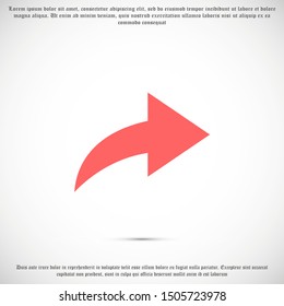 Arrow Icon in trendy flat style isolated on grey background. Arrow symbol for your web site design, logo, app, UI. Vector illustration, EPS10.