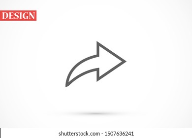 Arrow Icon in trendy flat style isolated on grey background. Arrow symbol for your web site design, logo, app, UI. Vector illustration, EPS10.