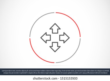 Arrow Icon in trendy flat style isolated on grey background. Arrow symbol for your web site design, logo, app, UI. Vector illustration, EPS10.