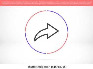 Arrow Icon in trendy flat style isolated on grey background. Arrow symbol for your web site design, logo, app, UI. Vector illustration, EPS10.
