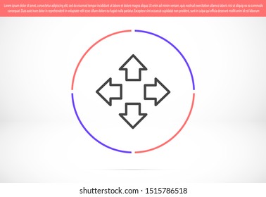 Arrow Icon in trendy flat style isolated on grey background. Arrow symbol for your web site design, logo, app, UI. Vector illustration, EPS10.