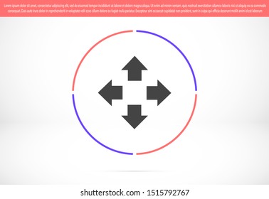 Arrow Icon in trendy flat style isolated on grey background. Arrow symbol for your web site design, logo, app, UI. Vector illustration, EPS10.