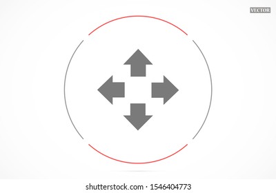Arrow Icon in trendy flat style isolated on grey background. Arrow symbol for your web site design, logo, app, UI. Vector illustration, EPS10.