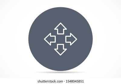 Arrow Icon in trendy flat style isolated on grey background. Arrow symbol for your web site design, logo, app, UI. Vector illustration, EPS10.