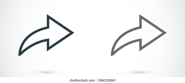 Arrow Icon in trendy flat style isolated on grey background. Arrow symbol for your web site design, logo, app, UI. Vector illustration, EPS10.
