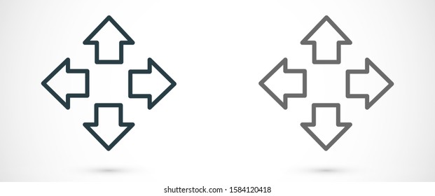 Arrow Icon in trendy flat style isolated on grey background. Arrow symbol for your web site design, logo, app, UI. Vector illustration, EPS10.