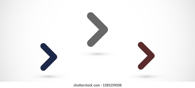 Arrow Icon in trendy flat style isolated on grey background. 