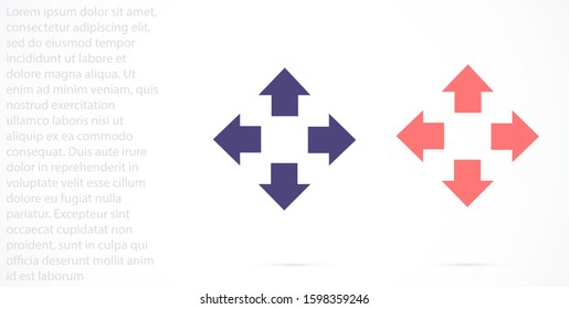 Arrow Icon in trendy flat style isolated on grey background. Arrow symbol for your web site design, logo, app, UI. Vector illustration, EPS10.