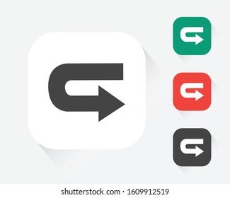Arrow Icon in trendy flat style isolated on white background.