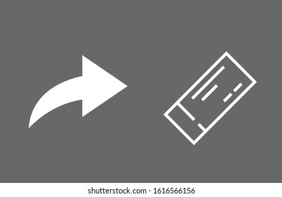 Arrow Icon in trendy flat style isolated on grey background. Arrow symbol for your web site design, logo, app, UI. Vector illustration, EPS10.