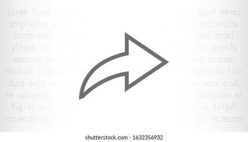 Arrow Icon in trendy flat style isolated on grey background. Arrow symbol for your web site design, logo, app, UI. Vector illustration, EPS10.