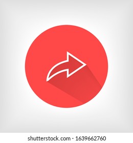 Arrow Icon in trendy flat style isolated on grey background. Arrow symbol for your web site design, logo, app, UI. Vector illustration, EPS10.