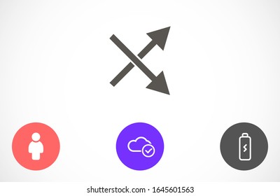 Pfeilsymbol im trendigen, flachen Stil einzeln auf grauem Hintergrund. Pfeilsymbol für Ihre Website-Design, Logo, App, UI. Vektorillustration, EPS10.