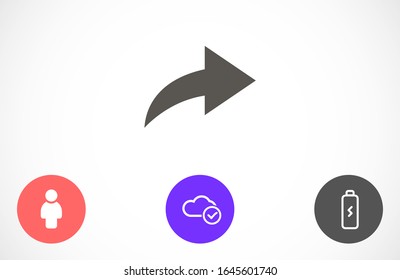 Arrow Icon in trendy flat style isolated on grey background. Arrow symbol for your web site design, logo, app, UI. Vector illustration, EPS10.