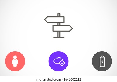 Arrow Icon in trendy flat style isolated on grey background. Arrow symbol for your web site design, logo, app, UI. Vector illustration, EPS10.