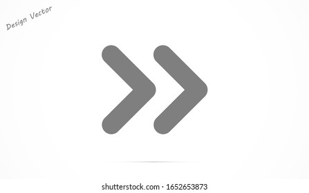 Icono de flecha en estilo plano moderno aislado en fondo gris. Símbolo de flecha para el diseño del sitio web, logotipo, aplicación, UI. Ilustración del vector, EPS10.