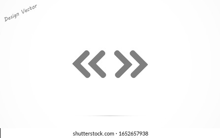 Icono de flecha en estilo plano moderno aislado en fondo gris. Símbolo de flecha para el diseño del sitio web, logotipo, aplicación, UI. Ilustración del vector, EPS10.
