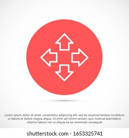 Arrow Icon in trendy flat style isolated on grey background. Arrow symbol for your web site design, logo, app, UI. Vector illustration, EPS10.