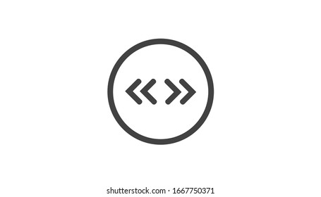 Icono de flecha en estilo plano moderno aislado  