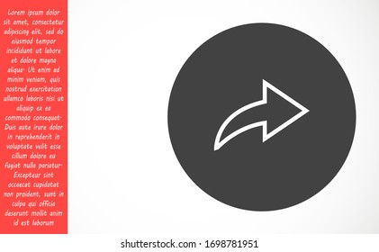 Arrow Icon in trendy flat style isolated on grey background. Arrow symbol for your web site design, logo, app, UI. Vector illustration, EPS10.