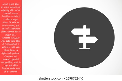 Icono de flecha en estilo plano moderno aislado en fondo gris. Símbolo de flecha para el diseño del sitio web, logotipo, aplicación, UI. Ilustración del vector, EPS10.