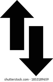 Icono de flecha en estilo plano de moda aislado en fondo gris. Símbolo de flecha para el diseño del sitio web, logotipo, aplicación, interfaz de usuario. Ilustración del vector, EPS10.