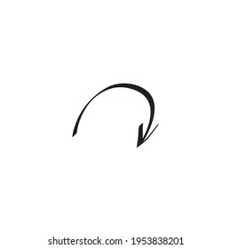 Arrow icon in a trendy flat style, isolated on a white background.  Vector illustration.
