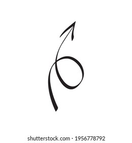 Arrow icon in a trendy flat style, isolated on a white background. Arrow symbol for your website design, logo, app, user interface. Vector illustration.