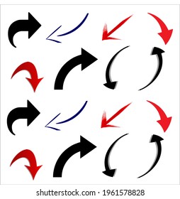Icono de flecha en estilo plano de moda aislado en fondo gris. Símbolos de flecha para el diseño del sitio web, logotipo, aplicación, interfaz de usuario. Ilustración del vector, EPS10.