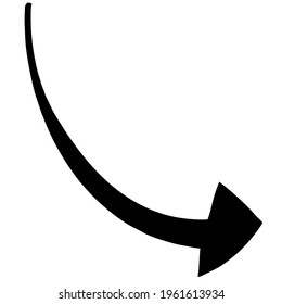 Icono de flecha en estilo plano de moda aislado en fondo gris. Símbolos de flecha para el diseño del sitio web, logotipo, aplicación, interfaz de usuario. Ilustración del vector, EPS10.