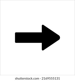 Icono de flecha en estilo plano de moda aislado en fondo blanco