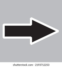 Arrow Icon in trendy flat style isolated on grey background. Arrow symbol for your web site design, logo, app, UI. Vector illustration. 