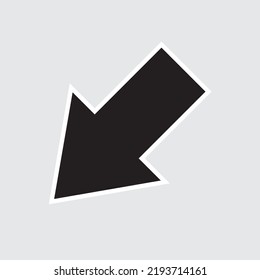 Arrow Icon in trendy flat style isolated on grey background. Arrow symbol for your web site design, logo, app, UI. Vector illustration