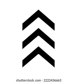 Icono de flecha en estilo plano de moda aislado en color de fondo gris editable