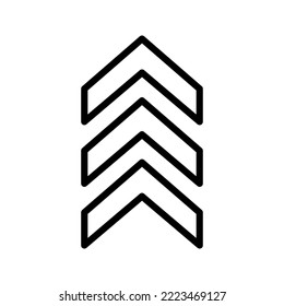 Arrow Icon in trendy flat style isolated on grey background color editable