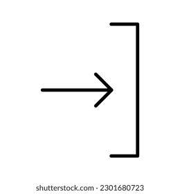 Icono de flecha en estilo plano de moda aislado en fondo gris. Símbolo de flecha para el diseño del sitio web, logotipo, aplicación, interfaz de usuario. Ilustración del vector