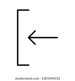 Icono de flecha en estilo plano de moda aislado en fondo gris. Símbolo de flecha para el diseño del sitio web, logotipo, aplicación, interfaz de usuario. Ilustración del vector