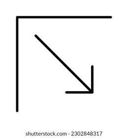 Icono de flecha en estilo plano de moda aislado en fondo gris. Símbolo de flecha para el diseño del sitio web, logotipo, aplicación, interfaz de usuario. Ilustración del vector