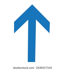 Icono de flecha en estilo plano de moda aislado sobre fondo gris. Símbolo de flecha para el diseño de su sitio web, logotipo, aplicación, UI. Ilustración vectorial, EPS10.
