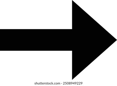 Pfeilsymbol im trendigen flachen Stil einzeln	
