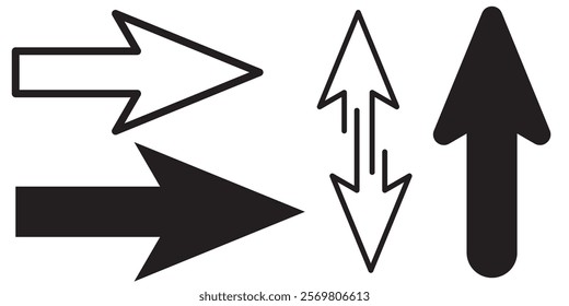 Arrow Icon in trendy flat style isolated on white background. Arrow symbol for your web site design, logo, app, UI. Vector illustration,