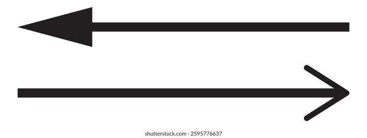 Arrow Icon in trendy flat style on white background. vector icon of a thin long arrow. Long Double arrow design eps 10 