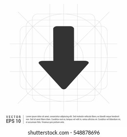 Arrow Icon in trendy flat style isolated 