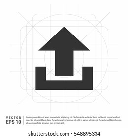 Arrow Icon in trendy flat style isolated 