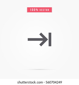 Arrow Icon in trendy flat style