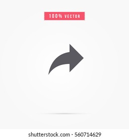 Arrow Icon in trendy flat style