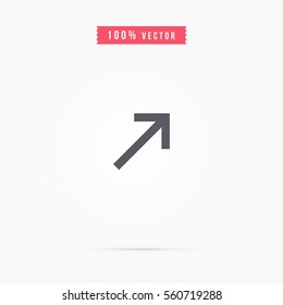 Arrow Icon in trendy flat style